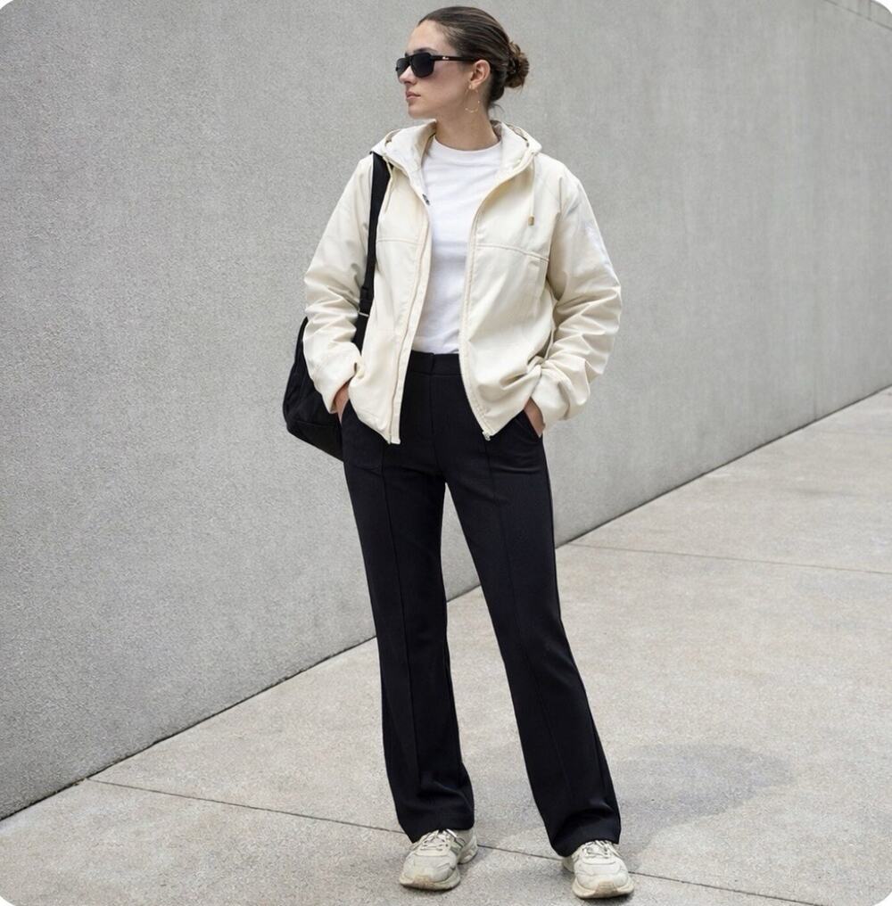 Betabrand Dress Pant Yoga Pants Petite M Boot cut Pull On Work Career Stretch